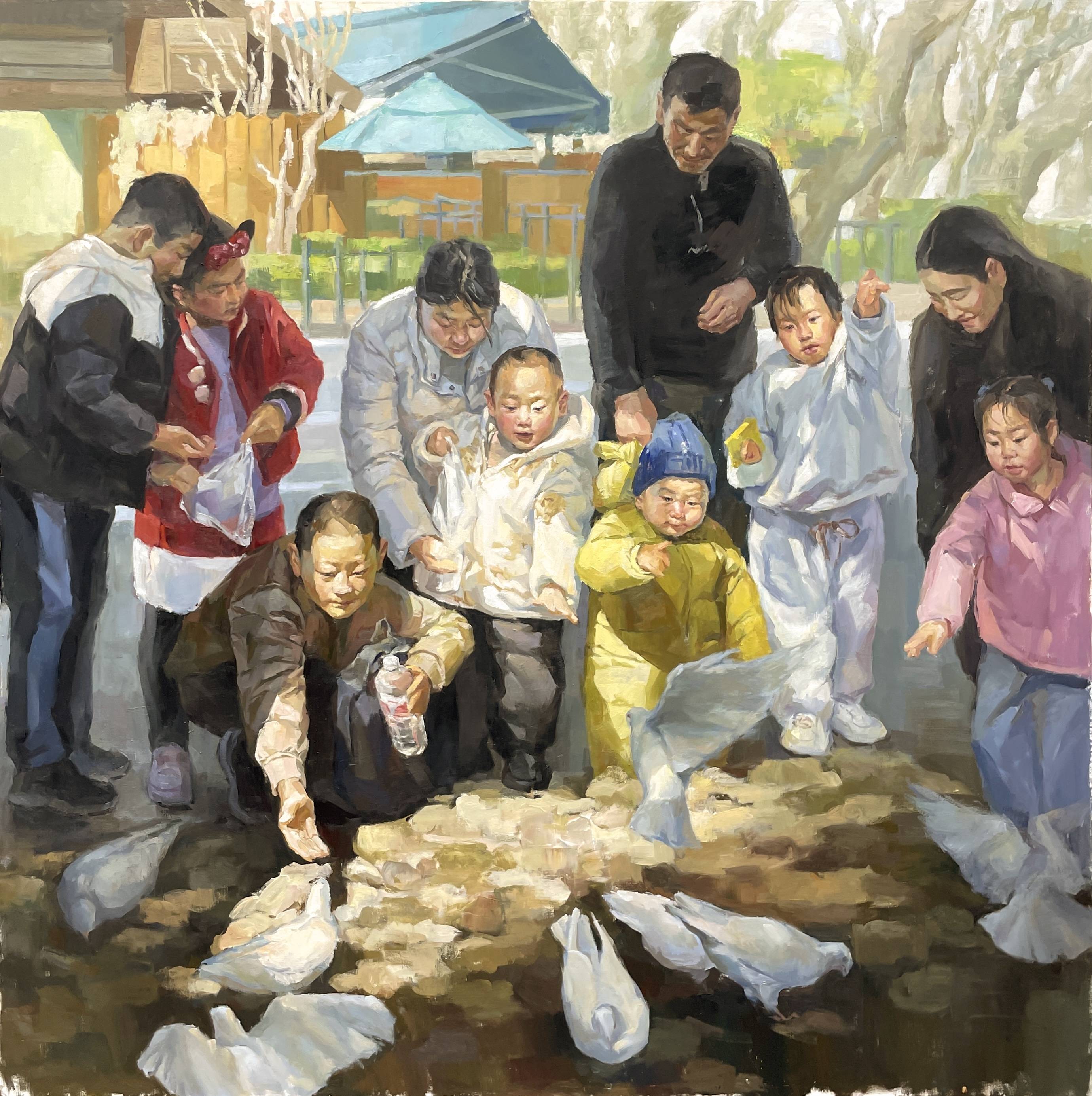 冬日鸽语