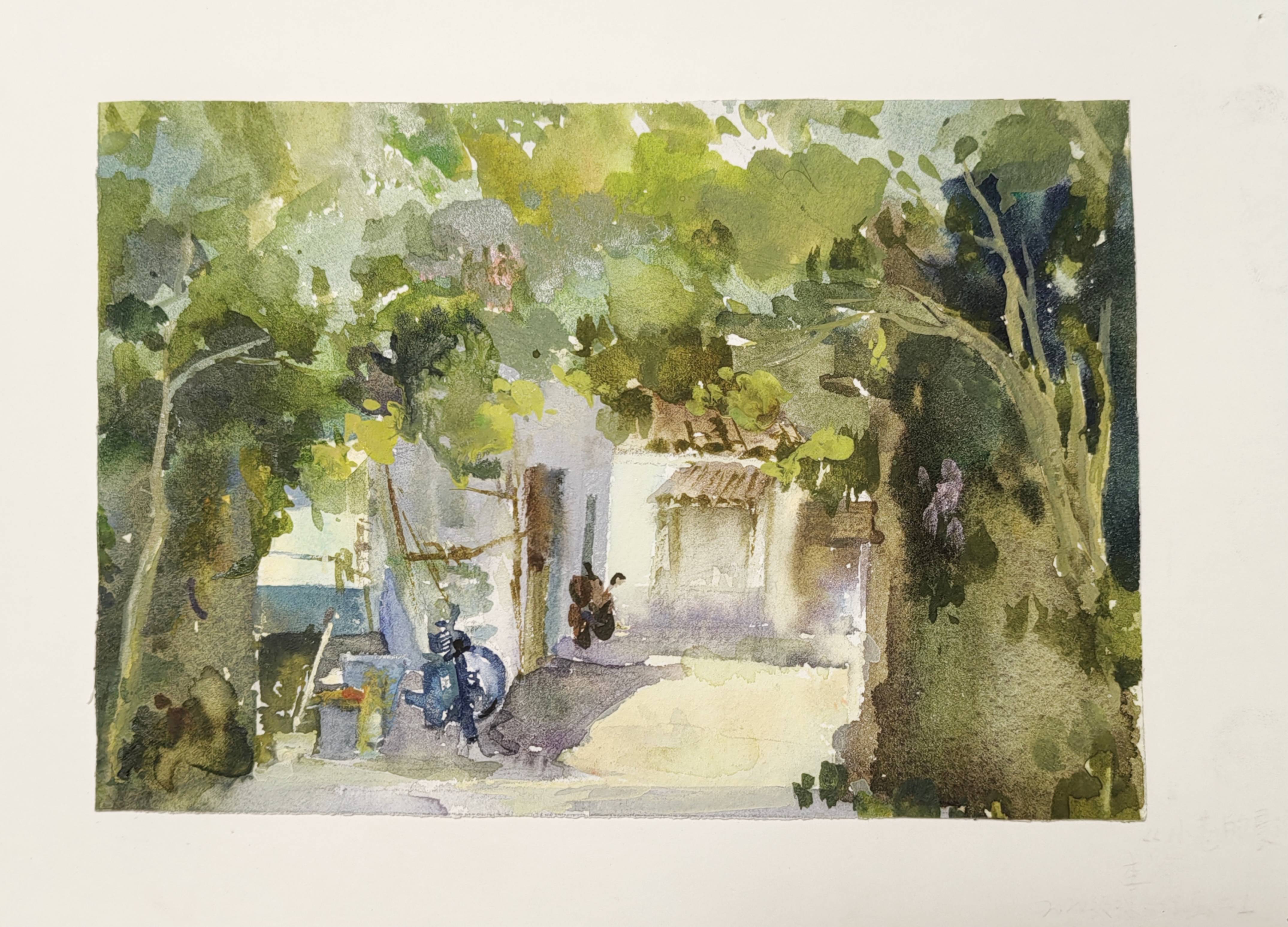 小巷的晨间印迹