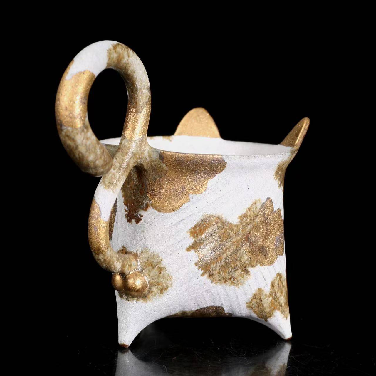 手作描金三脚猫杯 - 图片 2