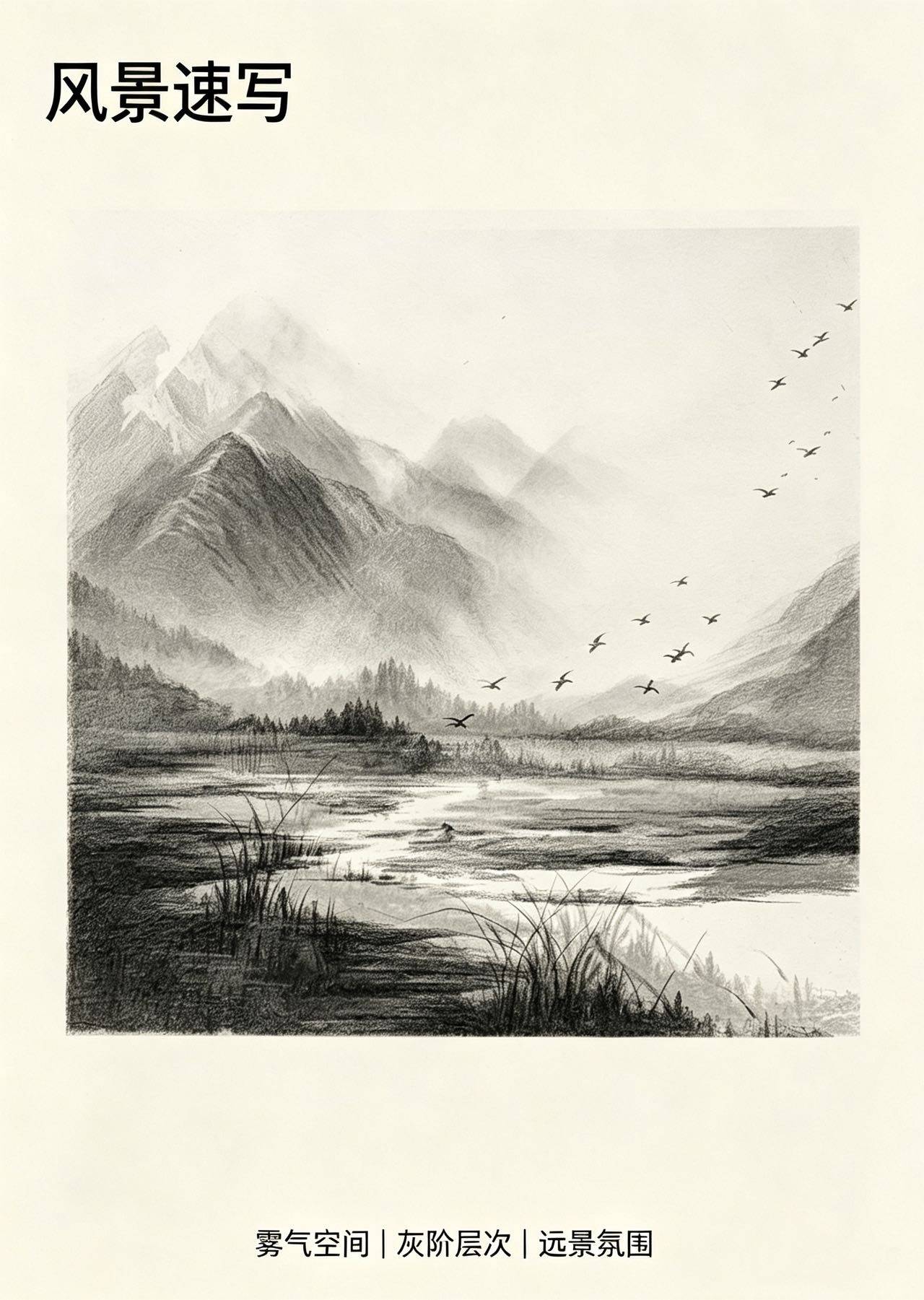 速写风景画